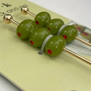 Piper K Green Olive Cocktail HAIR  Picks Brand New